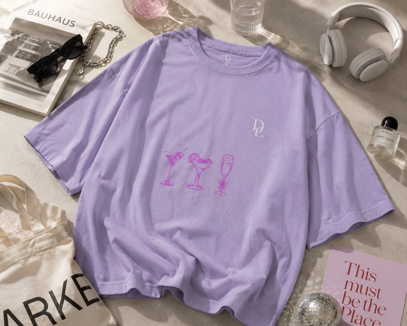 Cocktails Oversized Tee